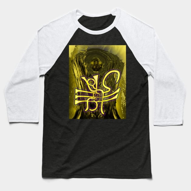Yellow Phantom Baseball T-Shirt by Hereticwerks